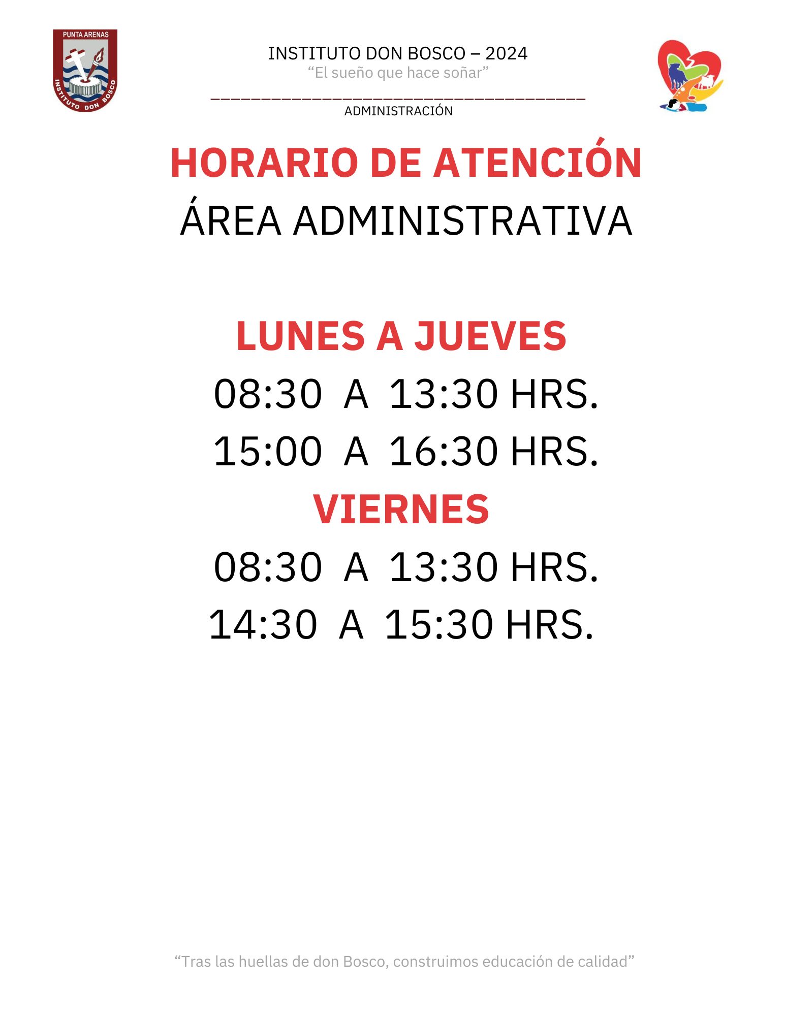 Horarios de Atencion